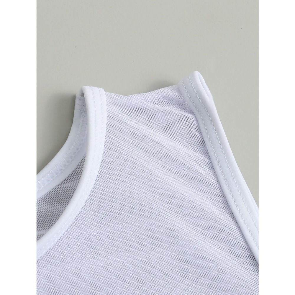 White Stretchy Mesh Coverup - Picture 5 of 11